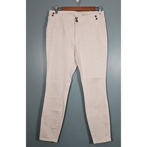 Pilcro and the Letterpress Anthropologie High Rise Skinny Striped Pants Size 30